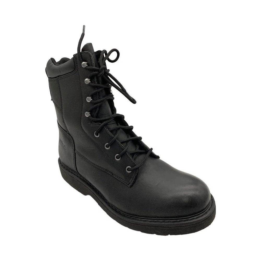 Work America Men's 8" Brawny Leather Work Boot Black - EEE